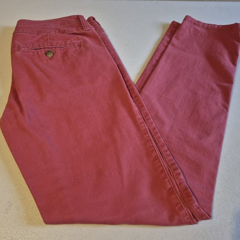 American Eagle Stretch Skinny Chinos in Gorgeous Salmon Color